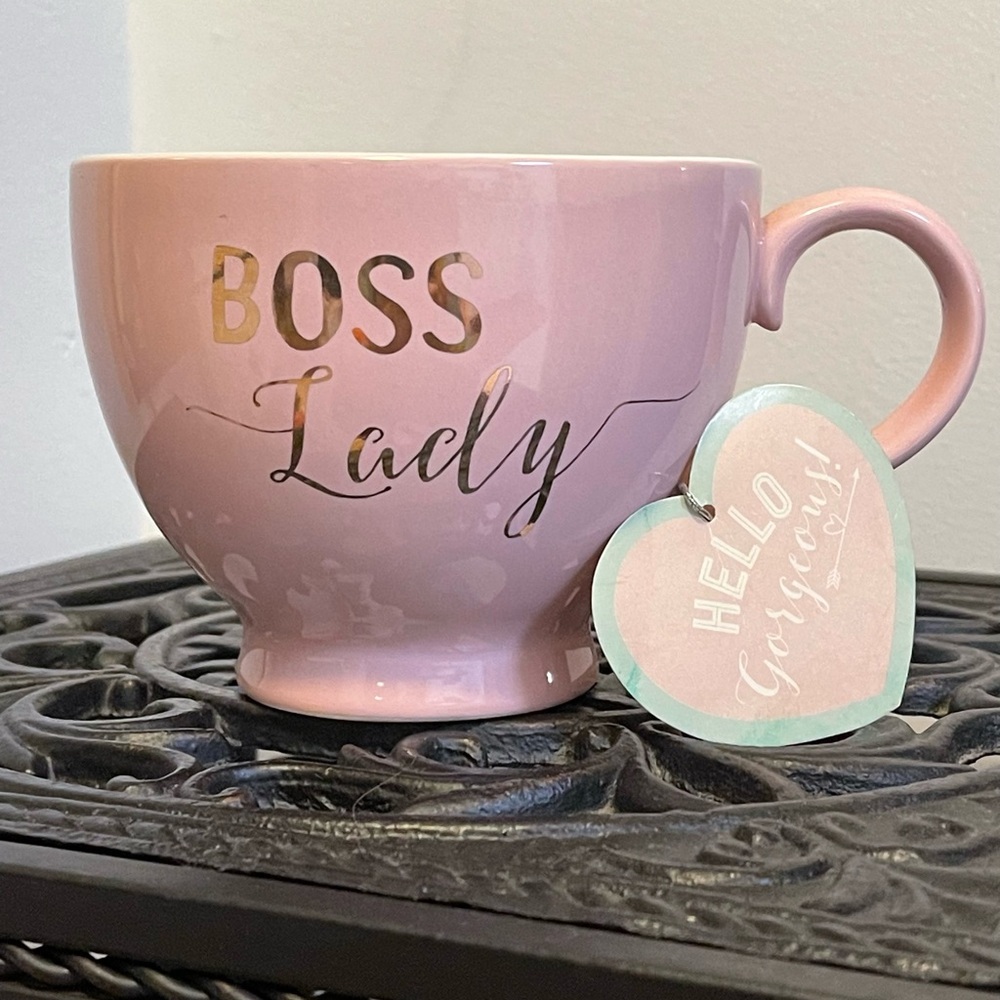 Pink BOSS LADY Coffee Mug NWT